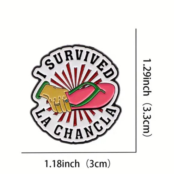 I Survived La Chancla Enamel Pin - Picture 6 of 6